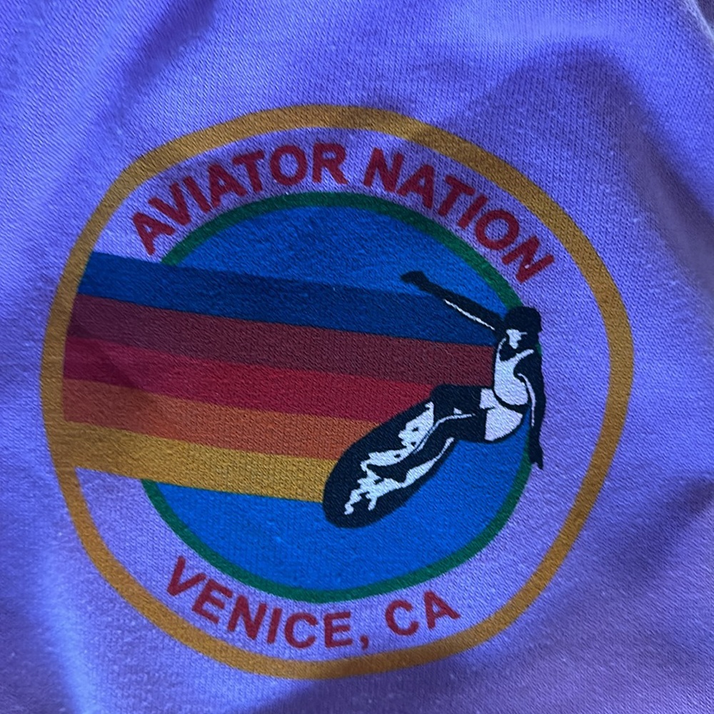 Aviator Nation Purple Sweatpants NWT Small - Picture 2 of 10
